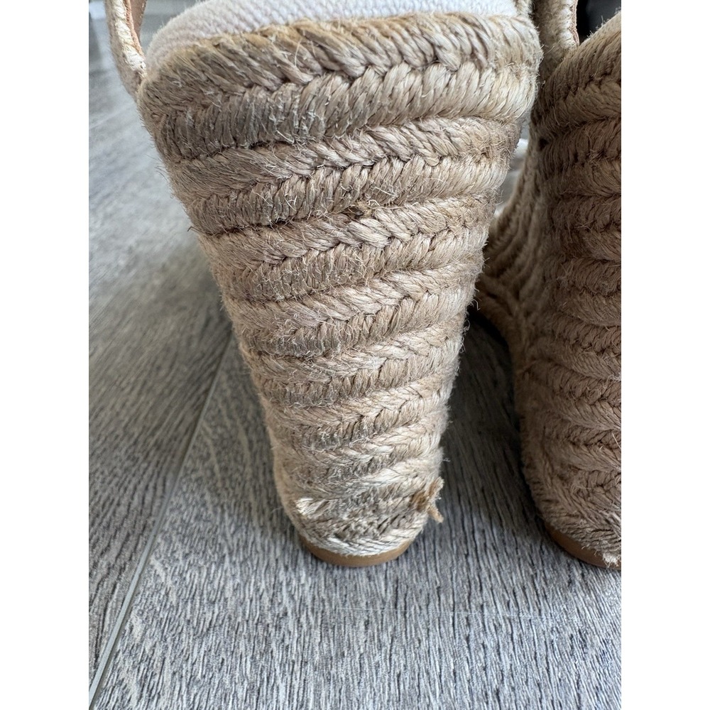 Tory Burch Lucia Lace Espadrilles Wedge Size 11 Cottage Boho Romantic - Picture 6 of 9